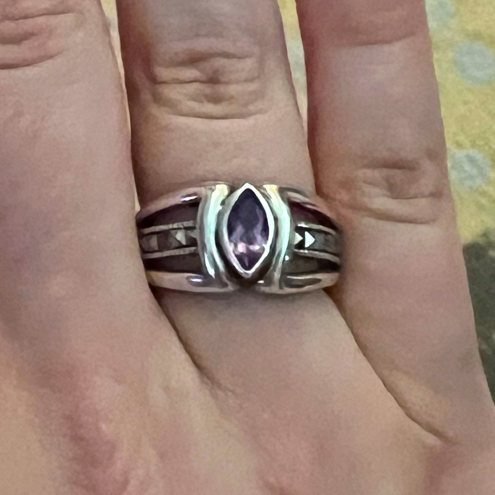 Sterling Silver and Amethyst Ring size 7